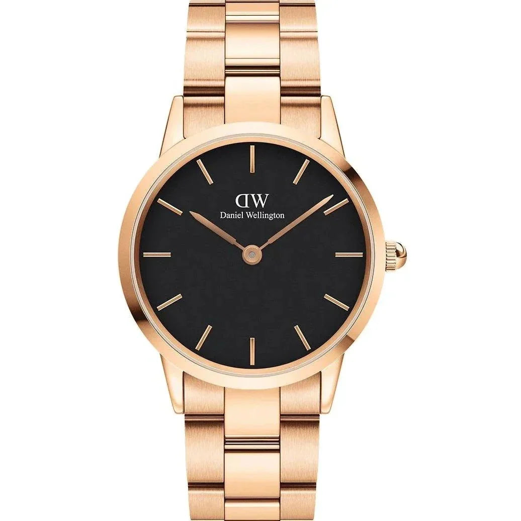 Daniel Wellington Iconic Link Ladies Rose Gold Watch Dw00600210 -korean beauty