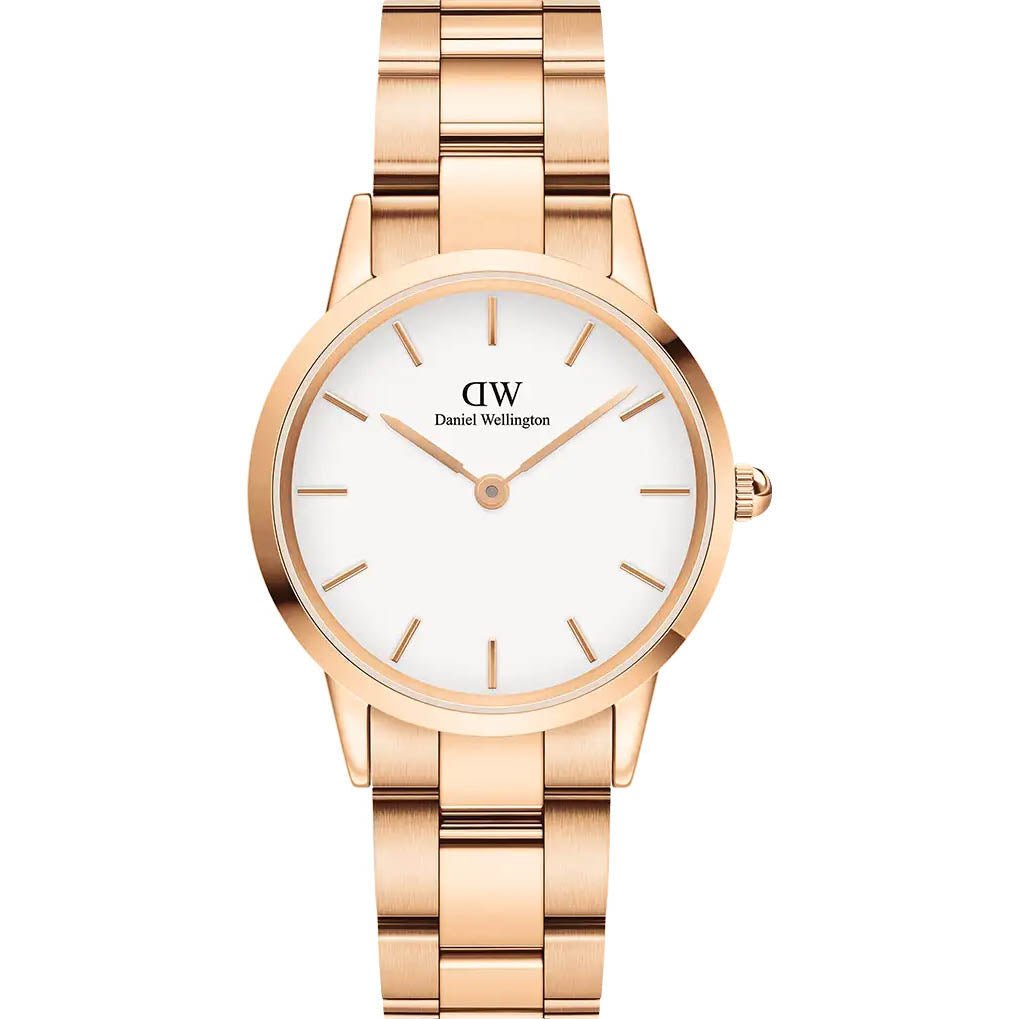 Daniel Wellington Iconic Link Ladies Rose Gold Watch Dw00600211 -korean beauty