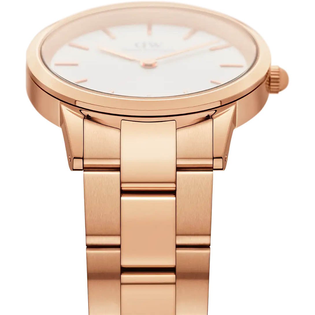 Daniel Wellington Iconic Link Ladies Rose Gold Watch Dw00600211 -korean beauty
