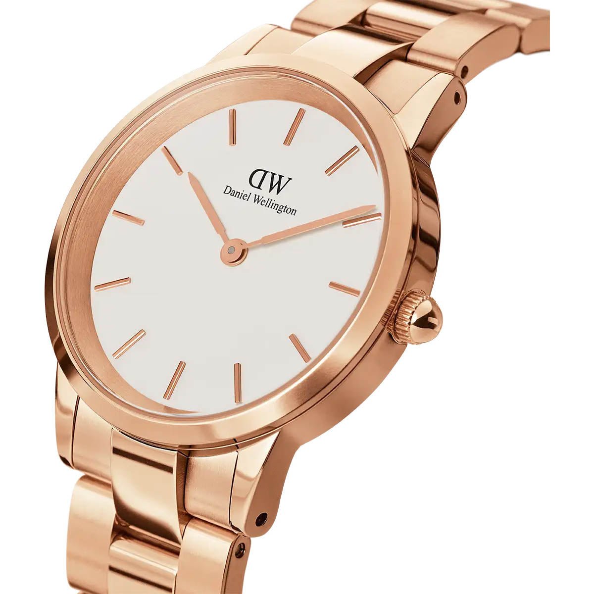Daniel Wellington Iconic Link Ladies Rose Gold Watch Dw00600211 -korean beauty
