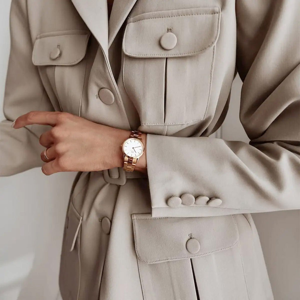Daniel Wellington Iconic Link Ladies Rose Gold Watch Dw00600211 -korean beauty