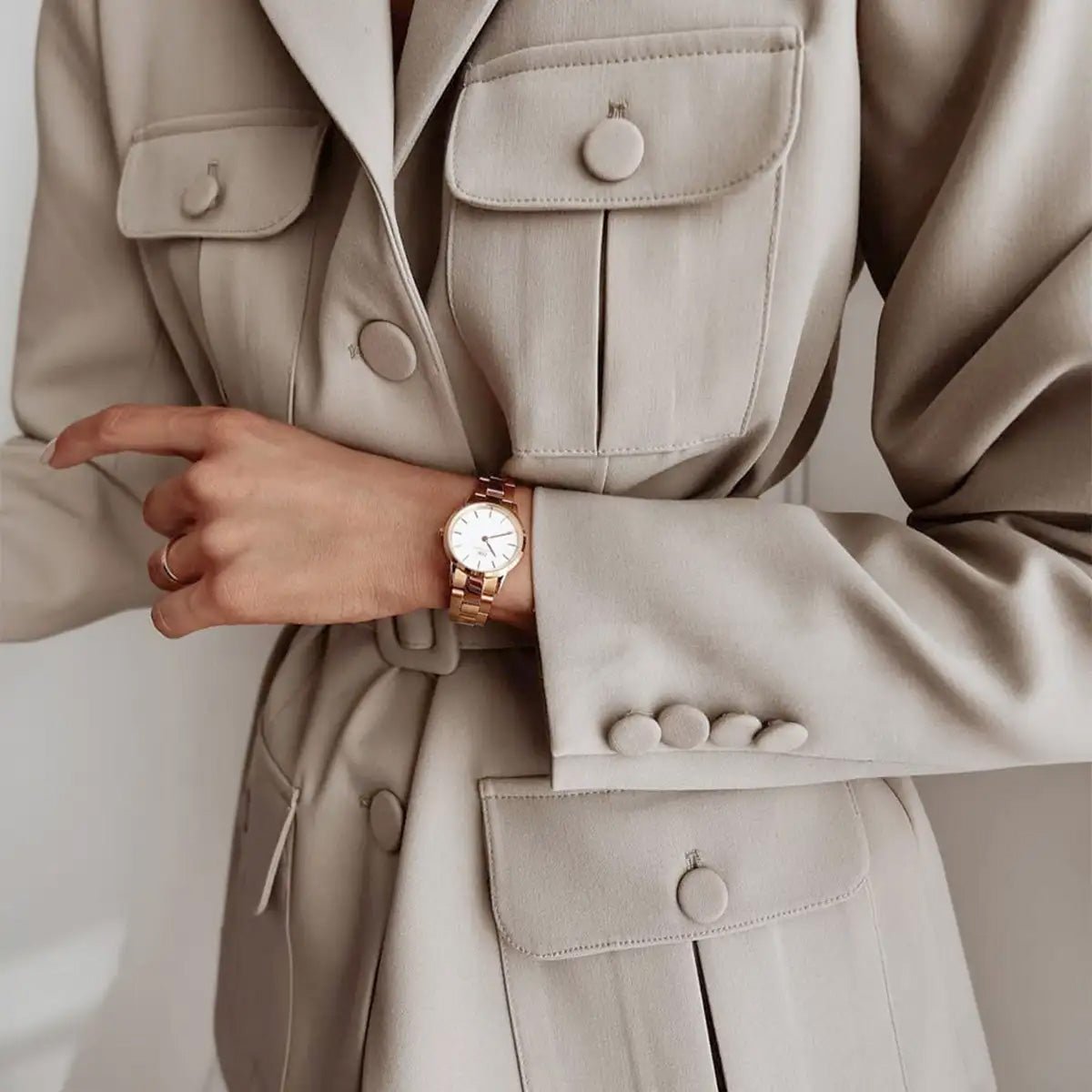 Daniel Wellington Iconic Link Ladies Rose Gold Watch Dw00600211 -korean beauty