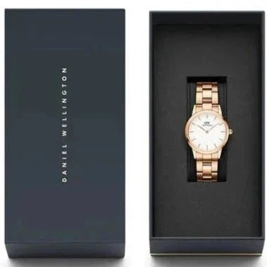 Daniel Wellington Iconic Link Ladies Rose Gold Watch Dw00600213 -korean beauty