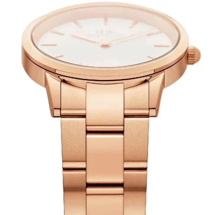 Daniel Wellington Iconic Link Mens Rose Gold Watch Dw00100343 -korean beauty