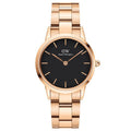 Daniel Wellington Ladies Rose Gold Iconinc Link Watch Dw00100212 -korean beauty