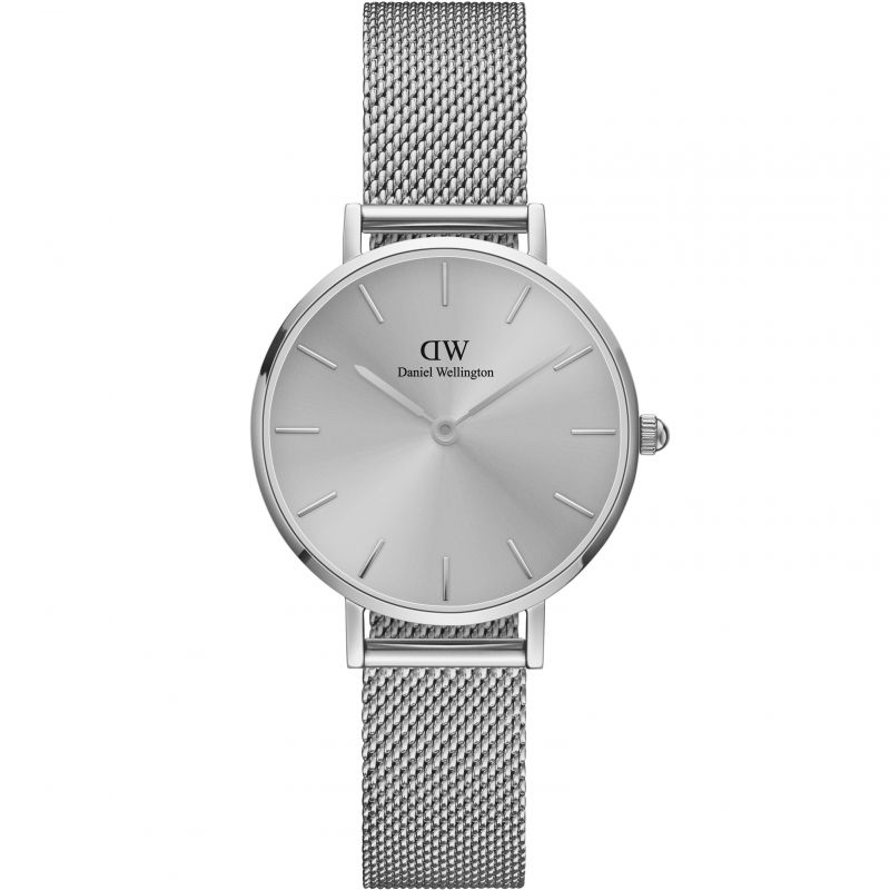 Daniel Wellington Ladies Silver Petite Unitone Watch Dw00100464 -korean beauty