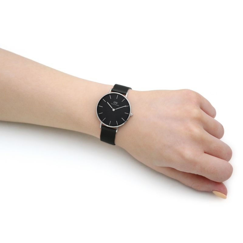 Daniel Wellington Petite Ashfield Ladies Silver Watch Dw00100202 -korean beauty