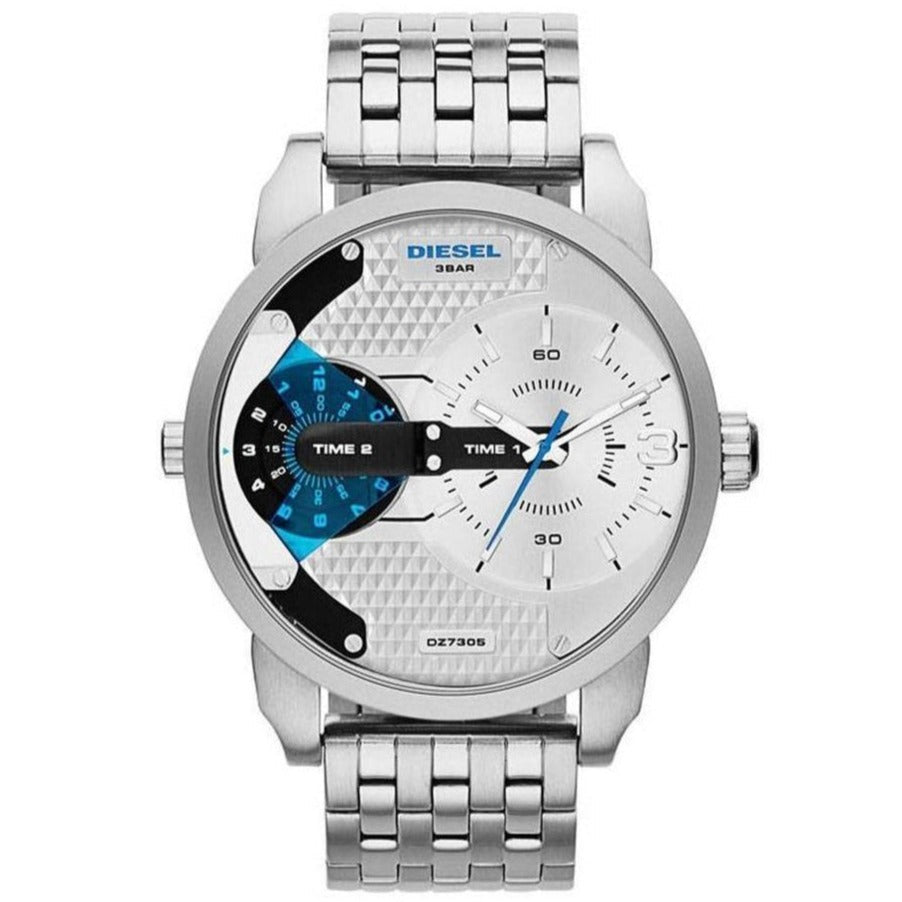 Diesel Dz7305 Men S Mini Daddy Silver Watch -korean beauty