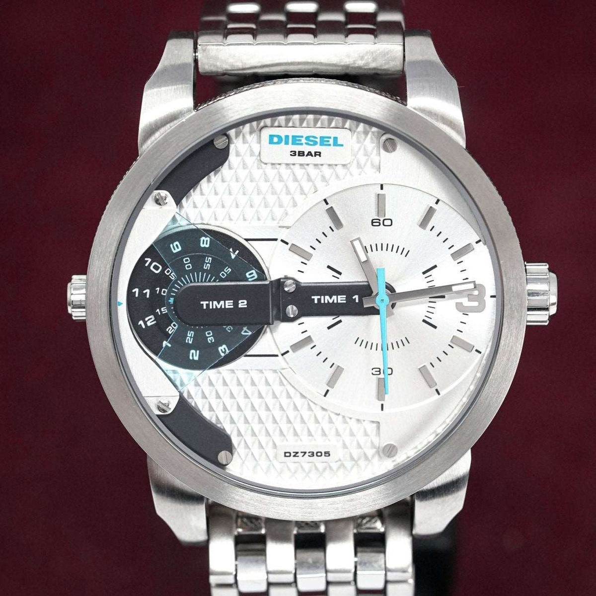 Diesel Dz7305 Men S Mini Daddy Silver Watch -korean beauty