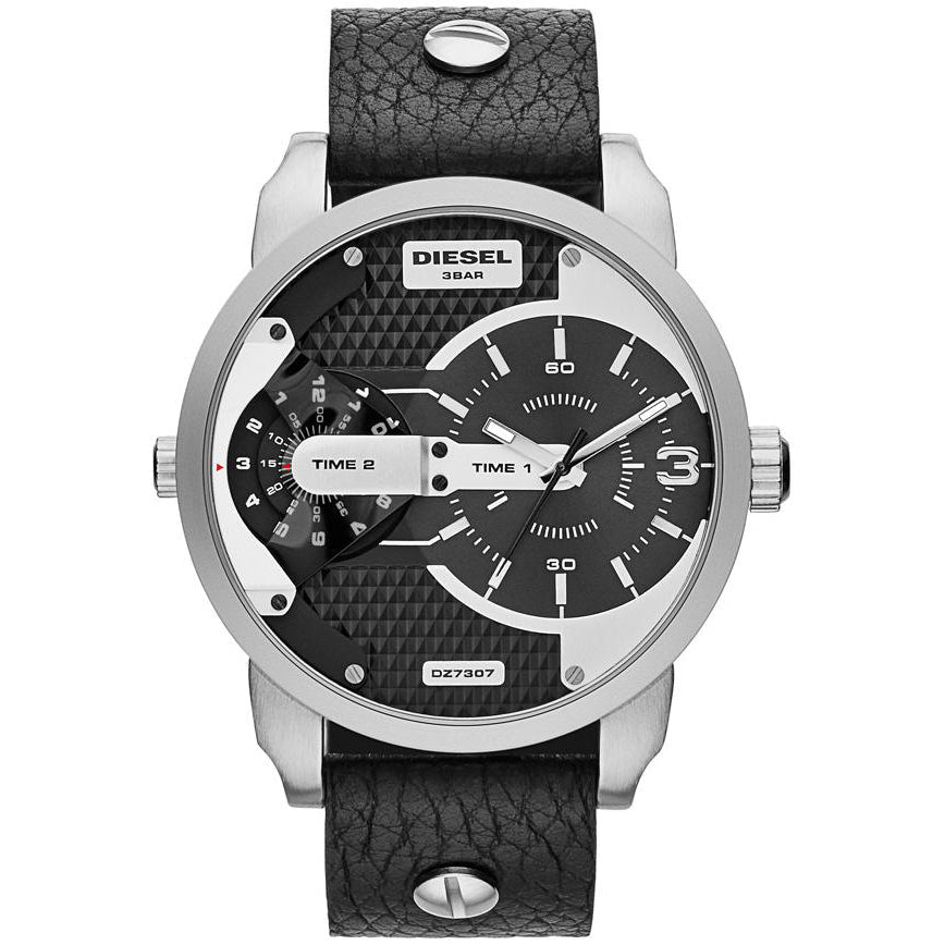 Diesel Dz7307 Men S Mini Daddy Silver Black Watch -korean beauty