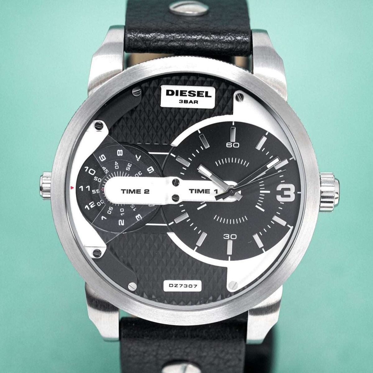 Diesel Dz7307 Men S Mini Daddy Silver Black Watch -korean beauty