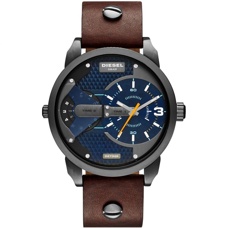 Diesel Dz7339 Men S Mini Daddy Gun Metal Watch -korean beauty