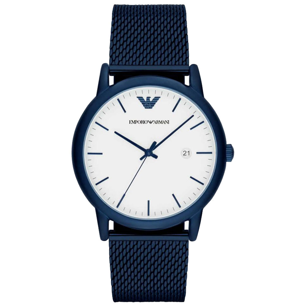 Emporio Armani Ar11025 Men S Luigi Blue Pvd Watch -korean beauty