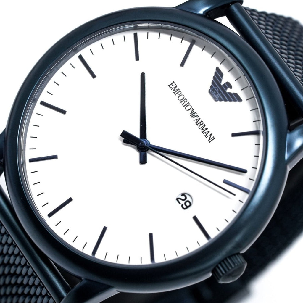 Emporio Armani Ar11025 Men S Luigi Blue Pvd Watch -korean beauty