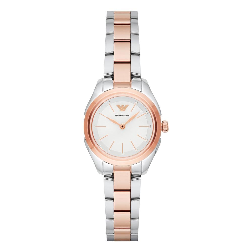 Emporio Armani Ar11029 Ladies Rose Gold Two Tone Watch -korean beauty