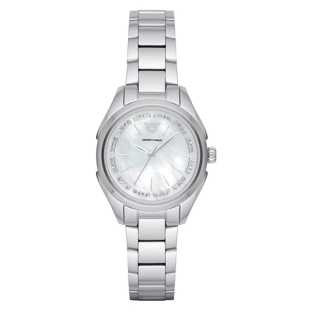 Emporio Armani Ar11030 Ladies Valeria Silver Watch -korean beauty