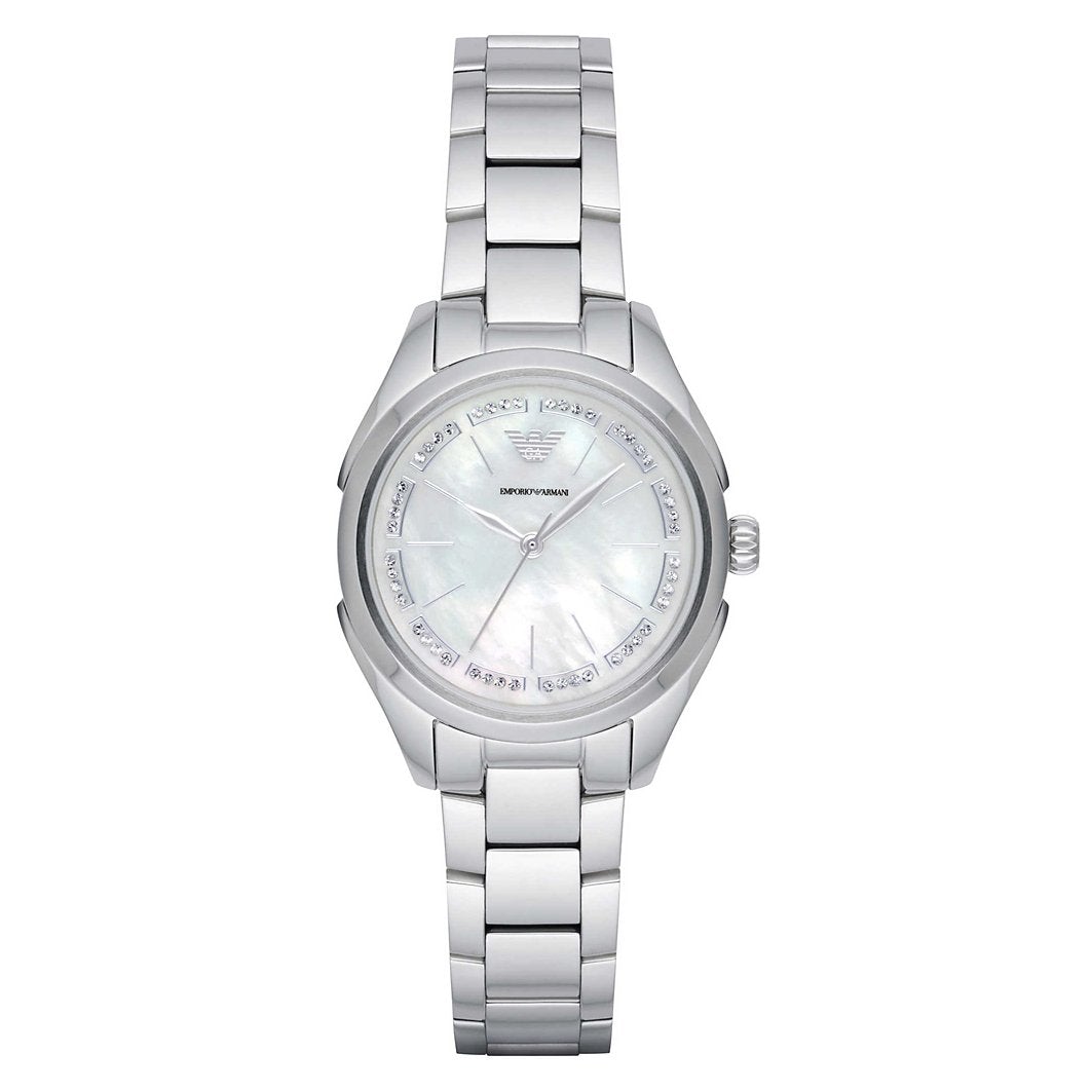 Emporio Armani Ar11030 Ladies Valeria Silver Watch -korean beauty