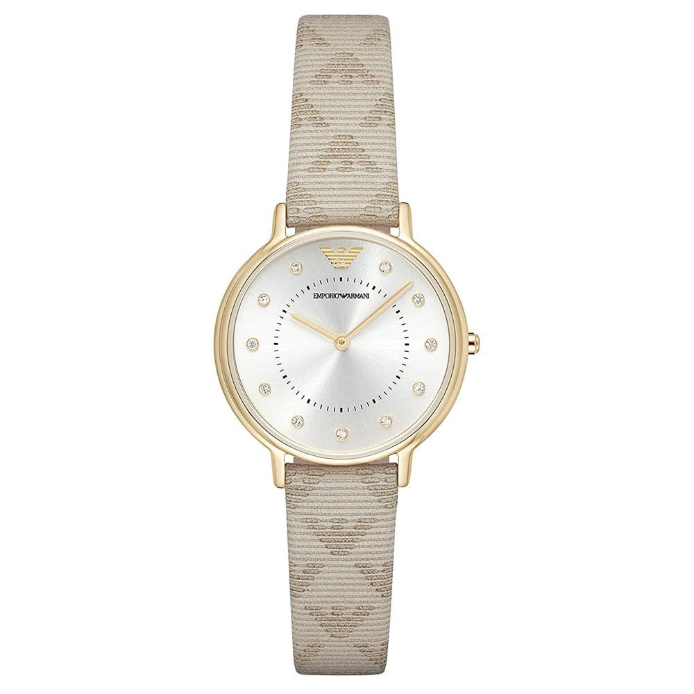 Emporio Armani Ar11042 Ladies Beige Watch -korean beauty