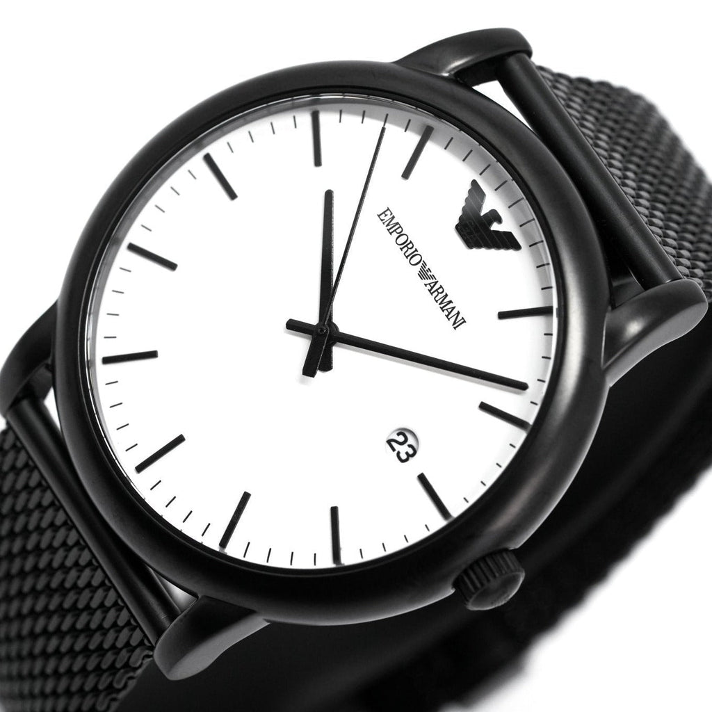 Emporio Armani Ar11046 Men S Luigi Black Pvd Watch -korean beauty