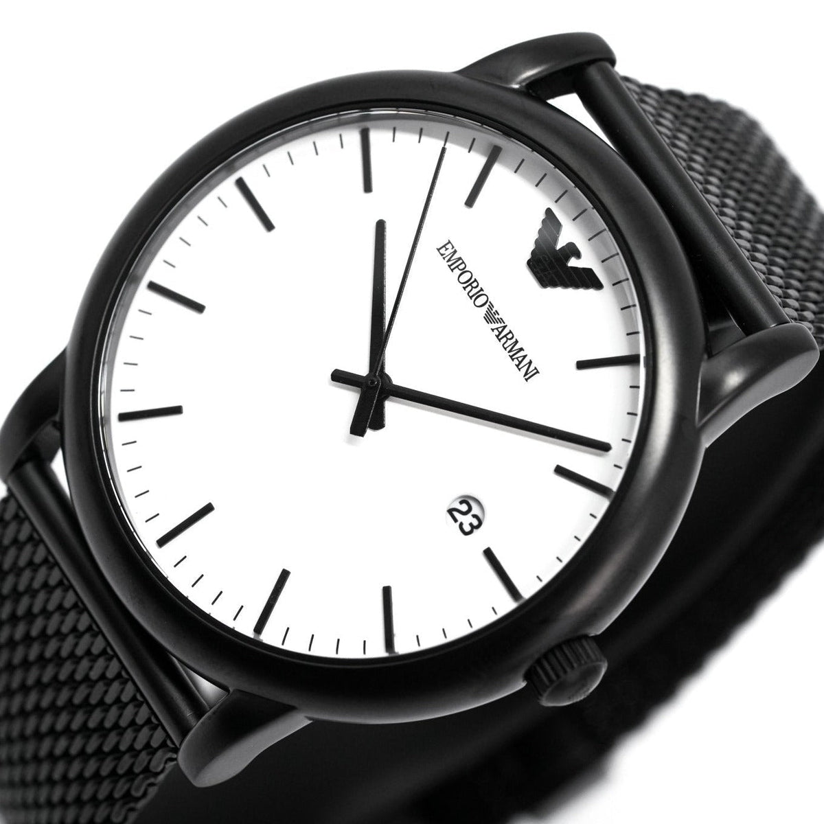 Emporio Armani Ar11046 Men S Luigi Black Pvd Watch -korean beauty