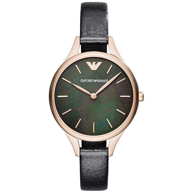 Emporio Armani Ar11056 Ladies Aurora Black Watch -korean beauty