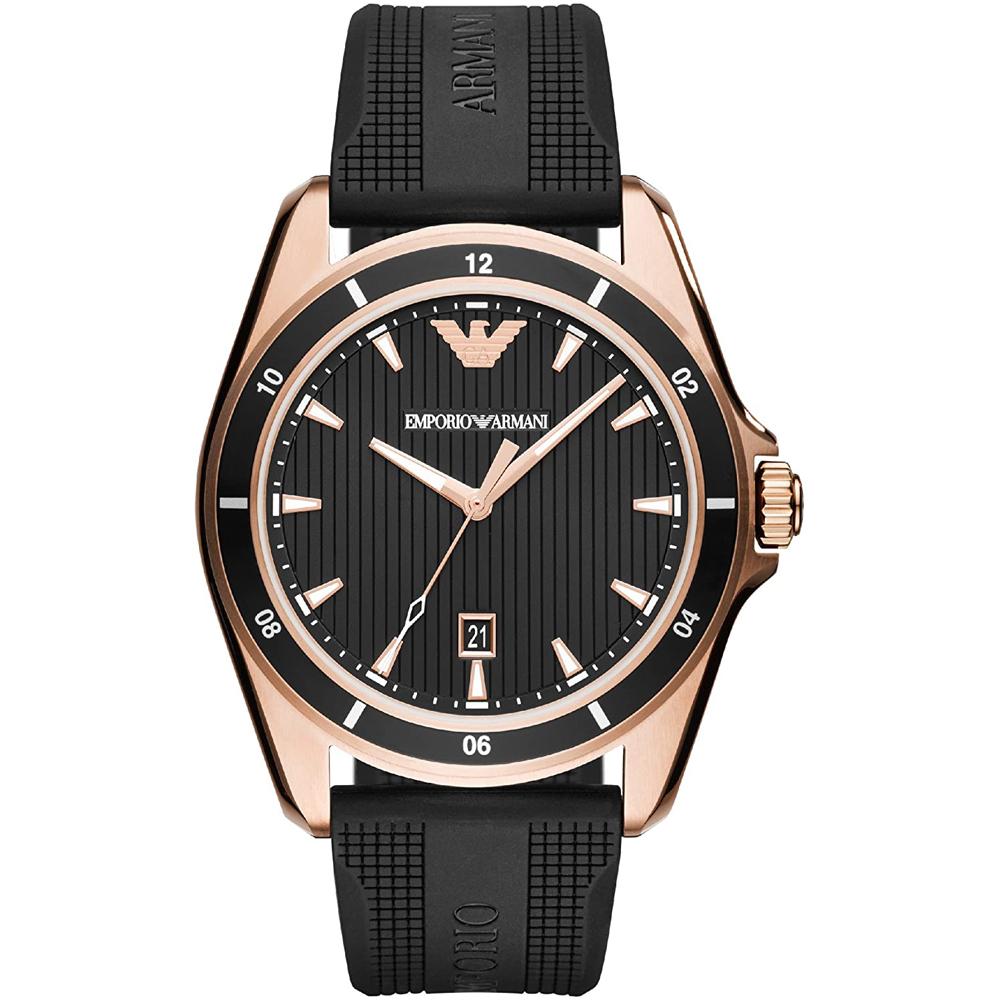Emporio Armani Ar11101 Men S Rose Gold Black Watch -korean beauty