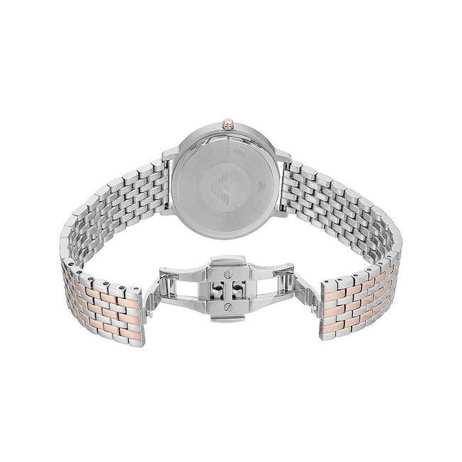 Emporio Armani Ar11113 Ladies Silver Rose Gold Watch -korean beauty