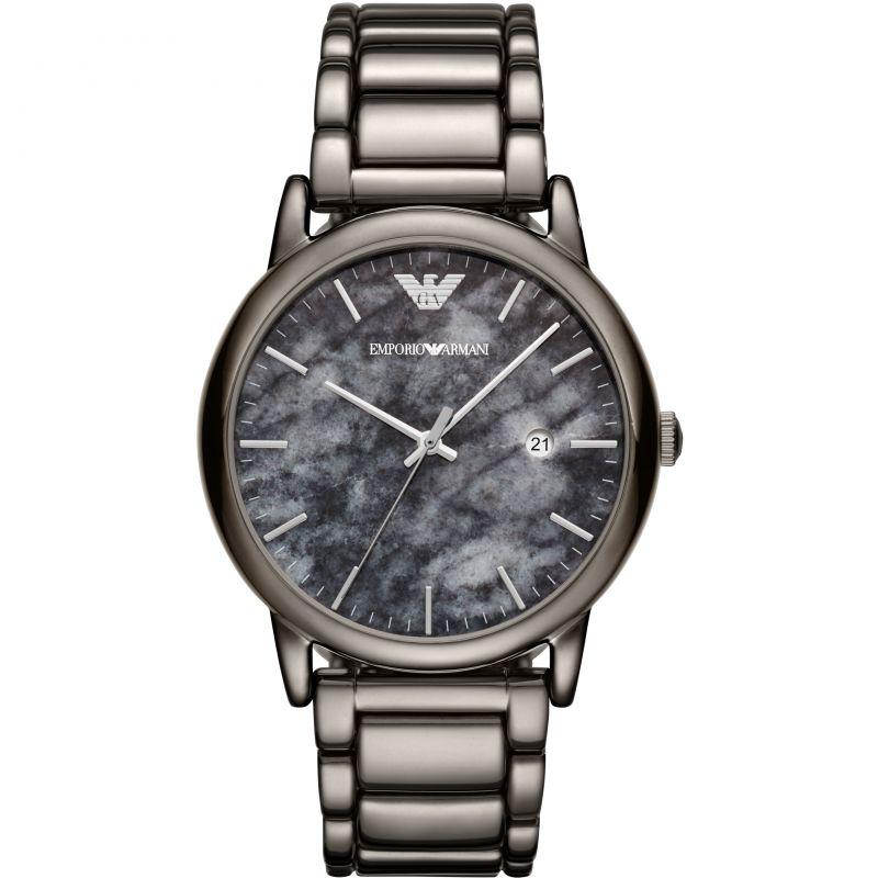 Emporio Armani Ar11155 Men S Luigi Blue Marble Watch -korean beauty