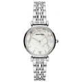 Emporio Armani Ar11170 Ladies Silver White Marble Watch -korean beauty