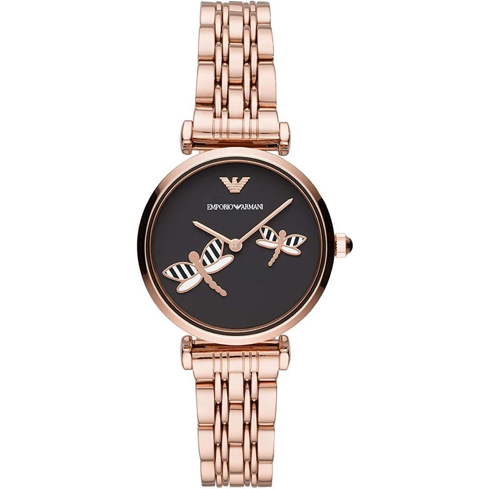 Emporio Armani Ar11206 Ladies Gianni T Bar Rose Gold Watch -korean beauty