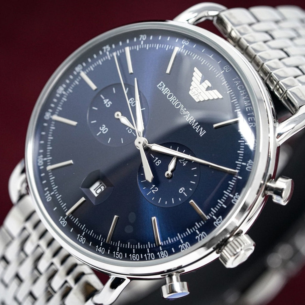 Emporio Armani Ar11238 Men S Aviator Chronograph Watch -korean beauty