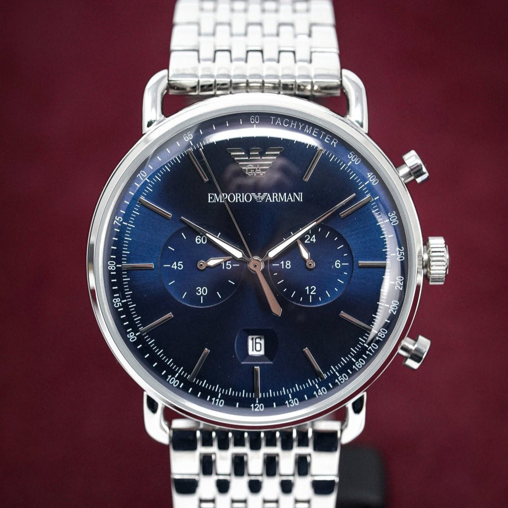 Emporio Armani Ar11238 Men S Aviator Chronograph Watch -korean beauty