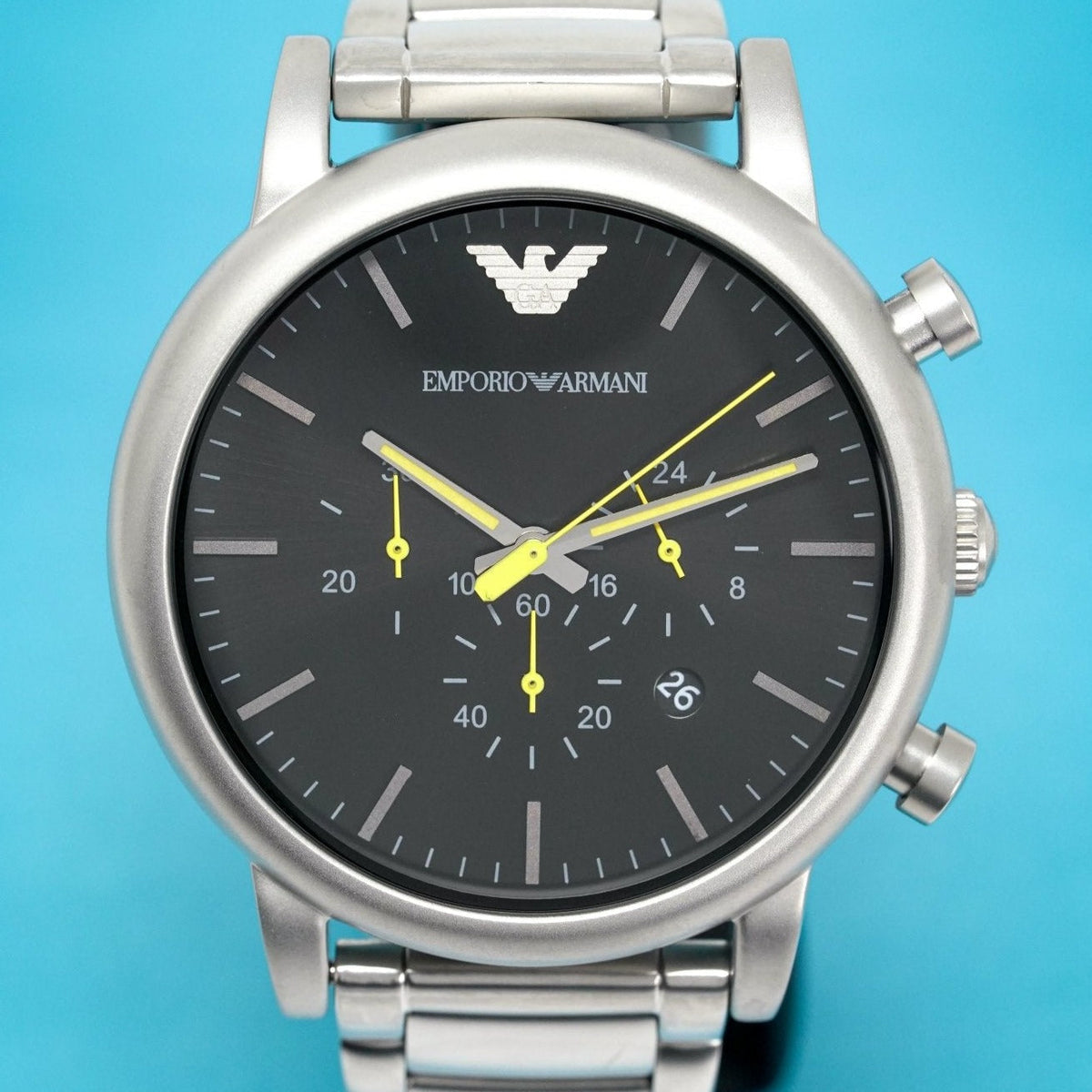Emporio Armani Ar11324 Men S Luigi Chronograph Steel Watch -korean beauty