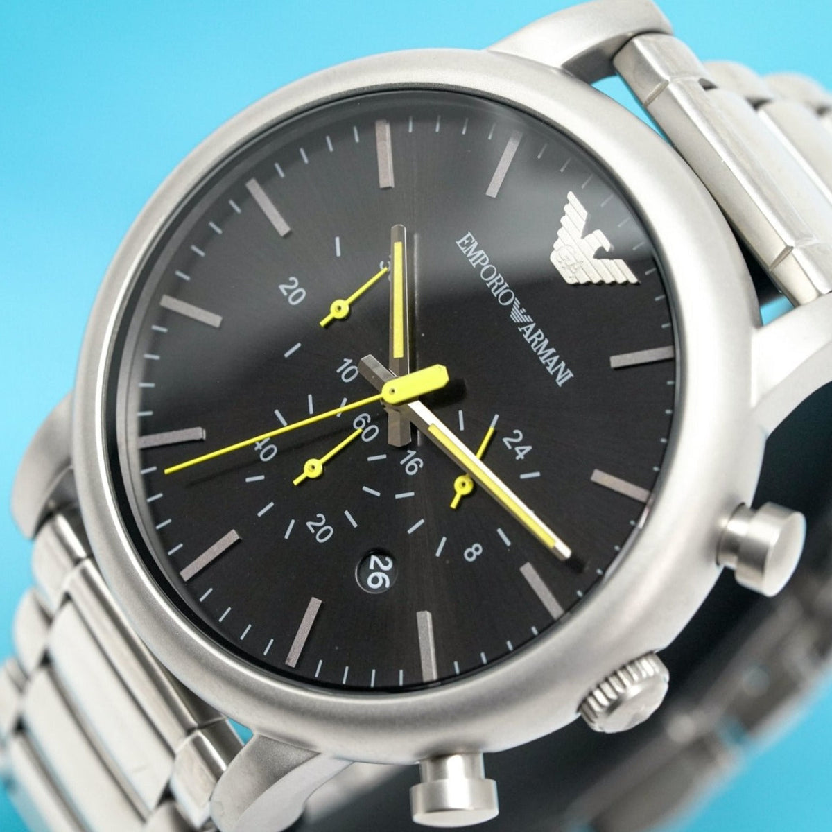 Emporio Armani Ar11324 Men S Luigi Chronograph Steel Watch -korean beauty