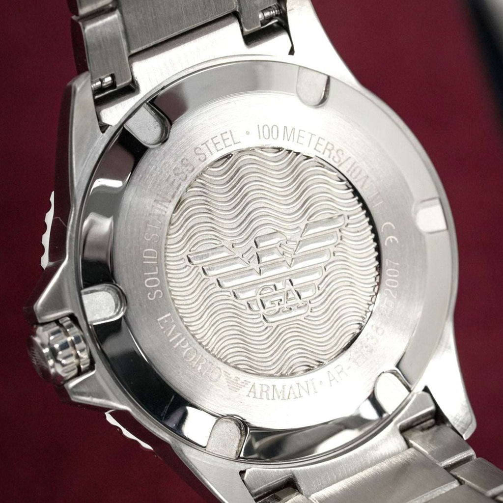 Emporio Armani Ar11338 Men S Diver Steel Watch -korean beauty