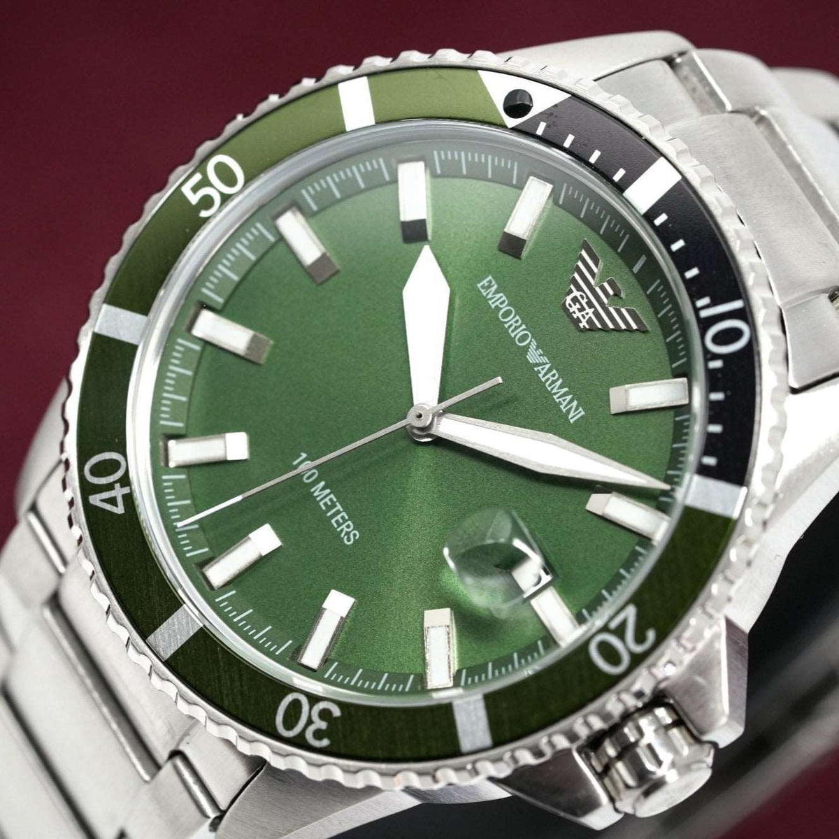 Emporio Armani Ar11338 Men S Diver Steel Watch -korean beauty