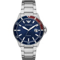 Emporio Armani Ar11339 Men S Diver Steel Blue Watch -korean beauty