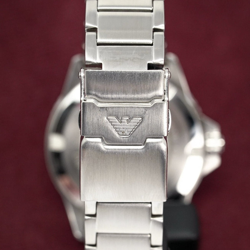 Emporio Armani Ar11339 Men S Diver Steel Blue Watch -korean beauty