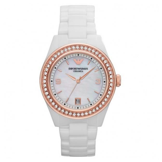 Emporio Armani Ar1472 Ladies Ceramic White Watch -korean beauty