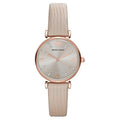 Emporio Armani Ar1681 Ladies Rose Gold Cream Watch -korean beauty