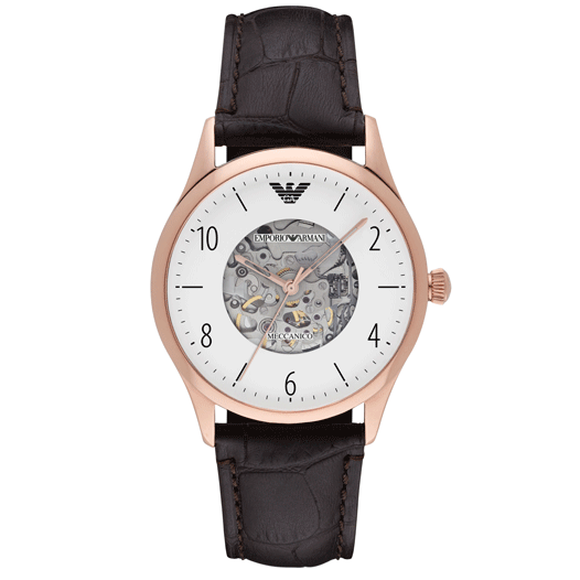 Emporio Armani Ar1920 Men S Meccanico Brown Watch -korean beauty