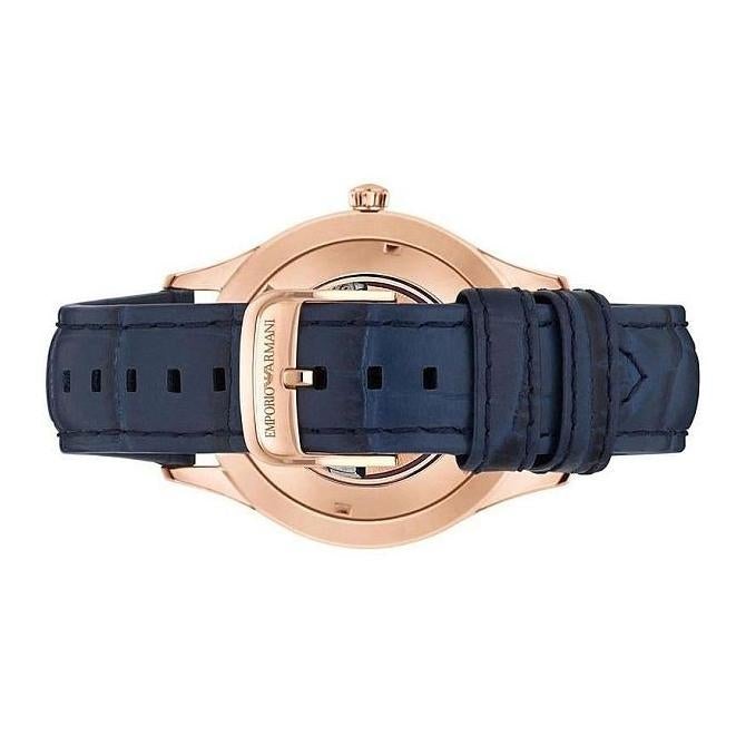 Emporio Armani Ar1947 Men S Mechanical Skeleton Strap Watch -korean beauty