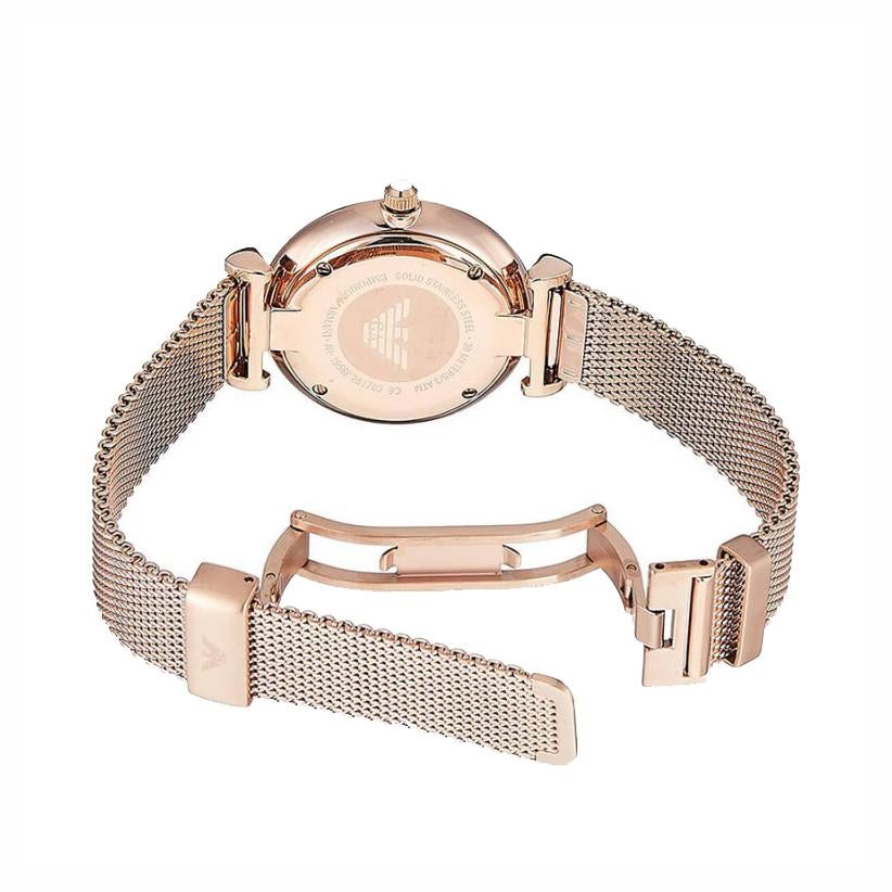 Emporio Armani Ar1956 Ladies Gianni T Bar Rose Gold Watch -korean beauty