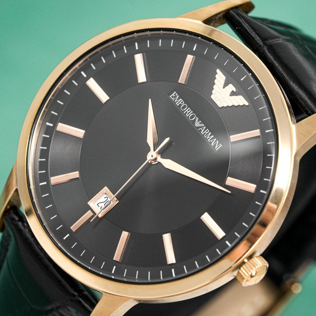 Emporio Armani Ar2425 Men S Renato Rose Gold Pvd Watch -korean beauty