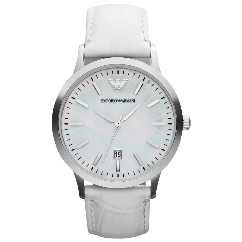 Emporio Armani Ar2465 Ladies Mother Of Pearl White Watch -korean beauty