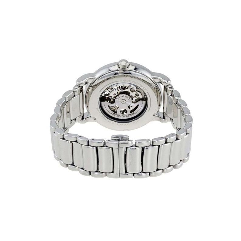Emporio Armani Ar60006 Men S Meccanico Silver Watch -korean beauty