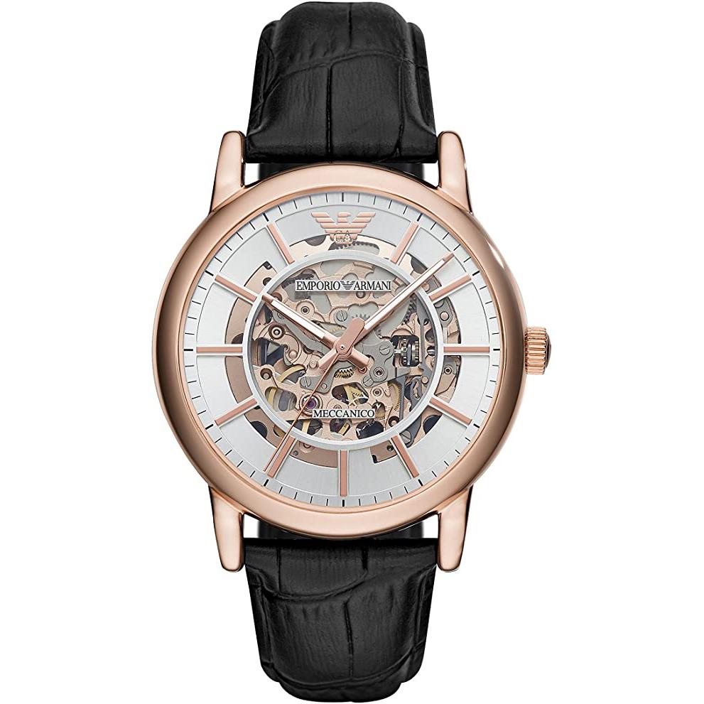 Emporio Armani Ar60007 Men S Skeleton Black Watch -korean beauty