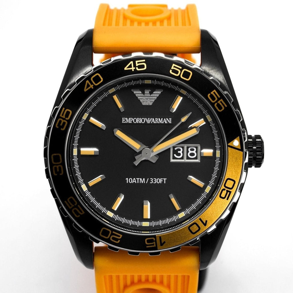 Emporio Armani Ar6046 Men S Sportivo Orange Watch -korean beauty