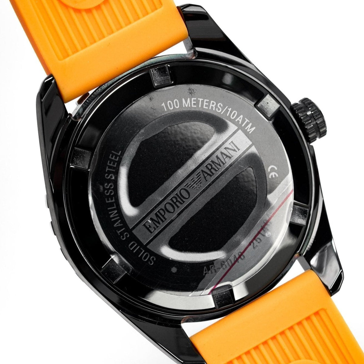 Emporio Armani Ar6046 Men S Sportivo Orange Watch -korean beauty