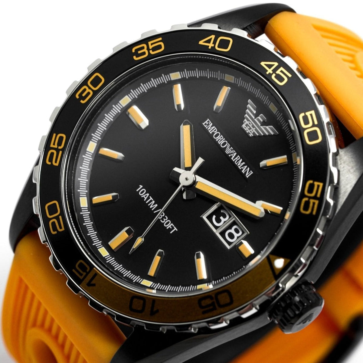 Emporio Armani Ar6046 Men S Sportivo Orange Watch -korean beauty